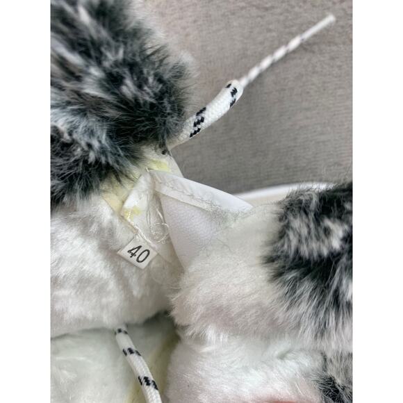 Earlde Women 40 Beige Gray Black Faux Fur Insulated Snow Boots Casual - Picture 6 of 9